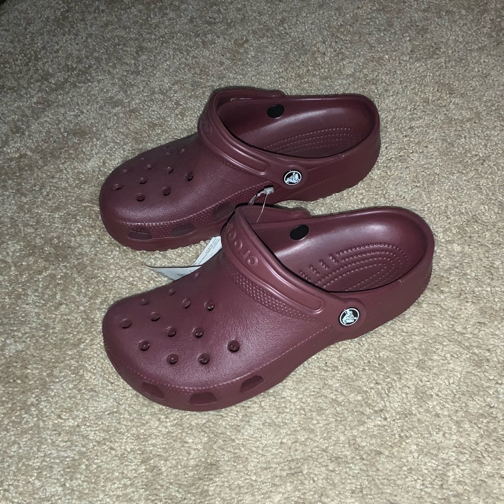 Brand New Burgundy Crocs